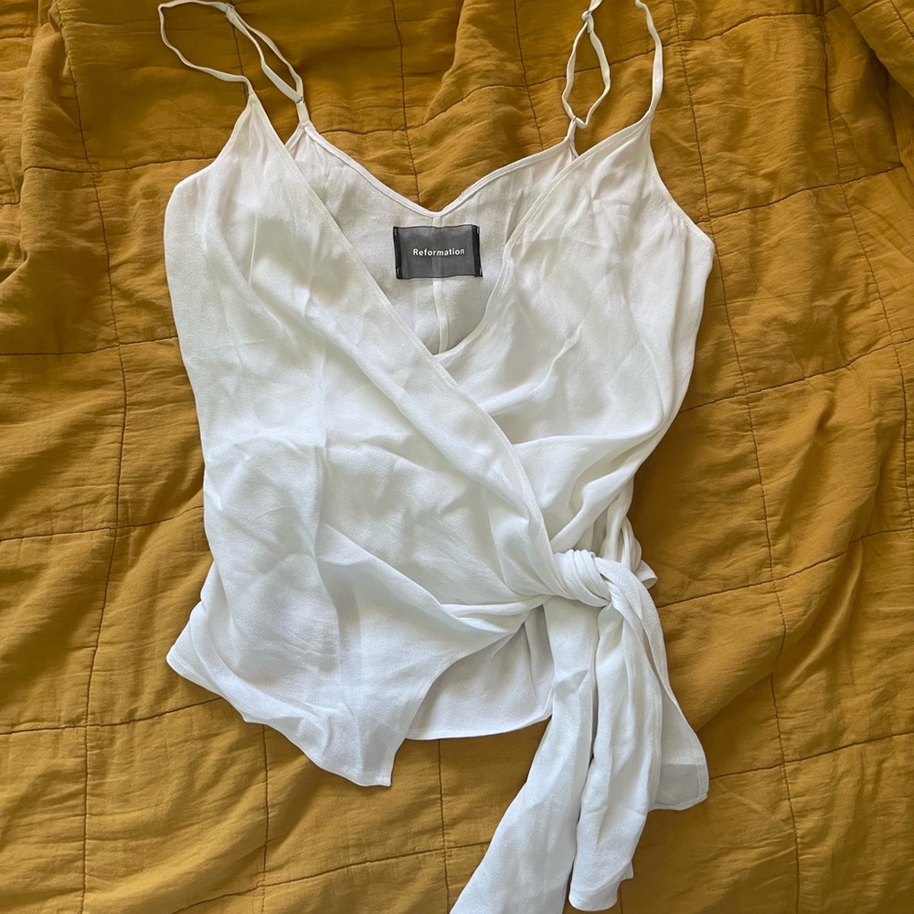 Reformation Wrap Top